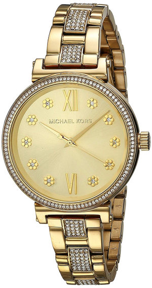  Shop Authentic Michael Kors Sofie Quartz Gold Dial Gold Steel Strap Watch For Women - MK3881 - Luxxuri