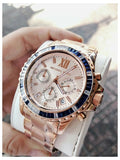  Shop Authentic Michael Kors Everest Chronograph Rose Gold Dial Rose Gold Steel Strap Watch For Women - MK5755 - Luxxuri