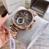  Shop Authentic Michael Kors Sawyer Rose Gold Dial Rose Gold Steel Strap Watch for Women - MK6226 - Luxxuri
