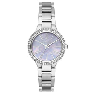  Shop Authentic Michael Kors Taryn Mother of Pearl Purple Dial Silver Steel Strap Watch For Women - MK6562 - Luxxuri