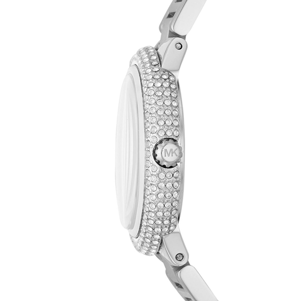  Shop Authentic Michael Kors Taryn Mother of Pearl Purple Dial Silver Steel Strap Watch For Women - MK6562 - Luxxuri
