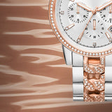  Shop Authentic Michael Kors Ritz Chronograph Silver Dial Two Tone Steel Strap Watch For Women - MK6938 - Luxxuri