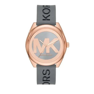  Shop Authentic Michael Kors Janelle Three Hand Grey Dial Grey Rubber Strap Watch For Women - MK7314 - Luxxuri