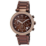 Shop Authentic Michael Kors Parker Chronograph Brown Dial Brown Steel Strap Watch For Women - MK5578 - Luxxuri