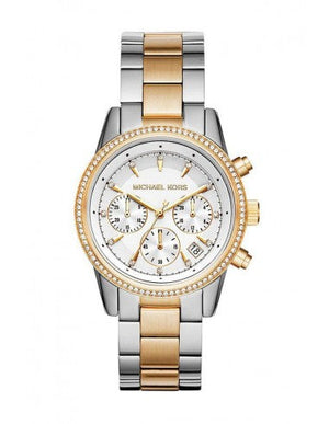  Shop Authentic Michael Kors Ritz White Dial Two Tone Steel Strap Watch for Women - MK6474 - Luxxuri