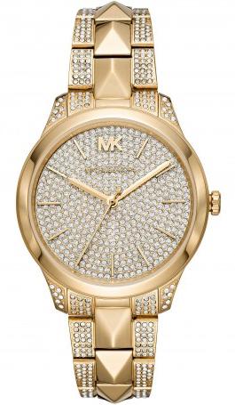  Shop Authentic Michael Kors Runway Mercer Crystals Silver Dial Gold Steel Strap Watch For Women - MK6715 - Luxxuri