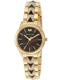  Shop Authentic Michael Kors Runway Mercer Analog Brown Dial Gold Steel Strap Watch For Women - MK6855 - Luxxuri