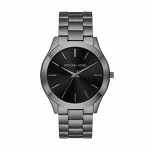  Shop Authentic Michael Kors Slim Runway Quartz Black Dial Grey Steel Strap Watch For Men - MK1044 - Luxxuri
