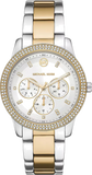  Shop Authentic Michael Kors Tibby Multifunction White Dial Two Tone Steel Strap Watch For Women - MK6825 - Luxxuri