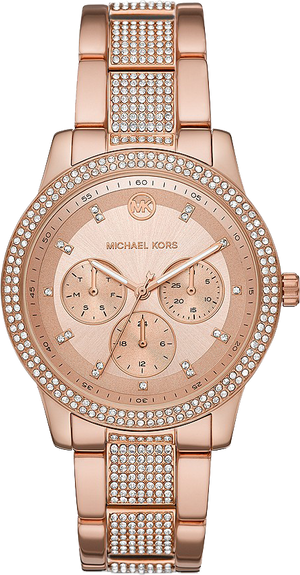  Shop Authentic Michael Kors Tibby Chronograph Crystals Rose Gold Dial Rose Gold Steel Strap Watch For Women - MK6826 - Luxxuri