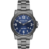  Shop Authentic Michael Kors Paxton Analog Blue Dial Grey Steel Strap Watch For Men - MK8499 - Luxxuri