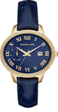  Shop Authentic Michael Kors Whitley Quartz Blue Dial Blue Leather Strap Watch For Women - MK2429 - Luxxuri