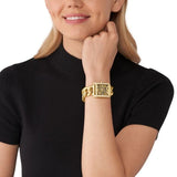  Shop Authentic Michael Kors Emery Three Hand Leopard Print Gold Dial Gold Steel Strap Watch For Women - MK7437 - Luxxuri