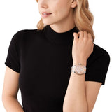  Shop Authentic Michael Kors Everest Three Hand Rose Gold Dial Two Tone Steel Strap Watch For Women - MK7402 - Luxxuri
