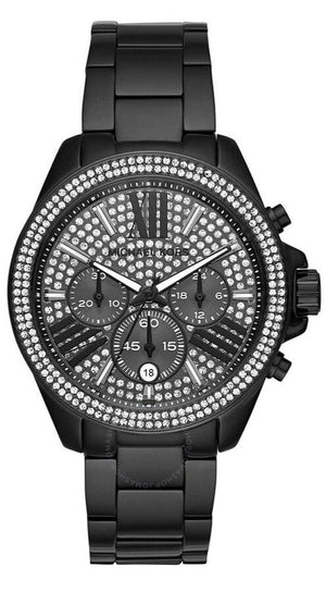  Shop Authentic Michael Kors Wren Crystals Black Dial Black Steel Strap Watch For Women - MK6419 - Luxxuri