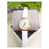  Shop Authentic Michael Kors Cinthia Mother of Pearl Dial White Leather Strap Watch for Women - MK2662 - Luxxuri