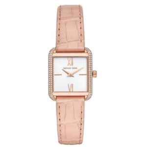  Shop Authentic Michael Kors Lake Quartz White Dial Pink Leather Strap Watch For Women - MK2763 - Luxxuri