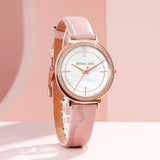  Shop Authentic Michael Kors Cinthia Mother of Pearl Dial Pink Leather Strap Watch for Women - MK2663 - Luxxuri