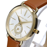  Shop Authentic Michael Kors Portia Quartz White Dial Brown Leather Strap Watch For Women - MK2734 - Luxxuri