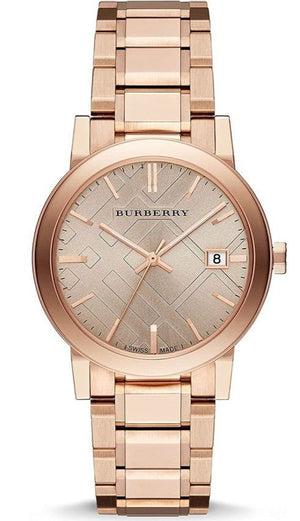 Shop Authentic Burberry The City Rose Gold Dial Rose Gold Steel Strap Watch for Women - BU9034 - Luxxuri