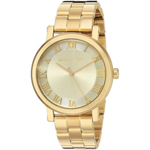  Shop Authentic Michael Kors Jaryn Analog Quartz Gold Dial Gold Steel Strap Watch For Women - MK3500 - Luxxuri