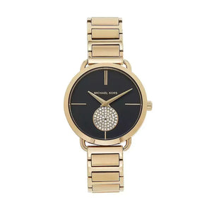 Shop Authentic Michael Kors Portia Black Dial Gold Steel Strap Watch for Women - MK3788 - Luxxuri