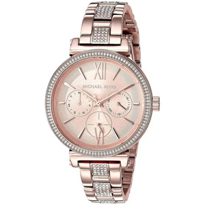  Shop Authentic Michael Kors Sofie Quartz Rose Gold Dial Rose Gold Steel Strap Watch For Women - MK4354 - Luxxuri