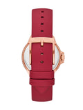  Shop Authentic Michael Kors Camille Three Hand Crystals Rose Gold Dial Red Leather Strap Watch For Women - MK4701 - Luxxuri