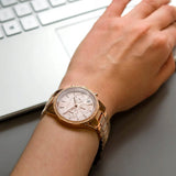  Shop Authentic Michael Kors Ritz Chronograph Rose Gold Dial Rose Gold Steel Strap Watch For Women - MK6485 - Luxxuri
