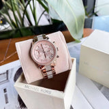  Shop Authentic Michael Kors Ritz Chronograph Rose Gold Dial Rose Gold Steel Strap Watch For Women - MK6485 - Luxxuri