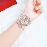  Shop Authentic Michael Kors Ritz Chronograph Rose Gold Dial Rose Gold Steel Strap Watch For Women - MK6598 - Luxxuri