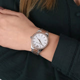  Shop Authentic Michael Kors Layton Three Hand Mother of Pearl White Dial Two Tone Steel Strap Watch For Women - MK6849 - Luxxuri