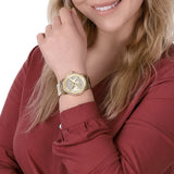  Shop Authentic Michael Kors Ritz Pave Crystals Gold Dial Gold Steel Strap Watch for Women - MK6862 - Luxxuri