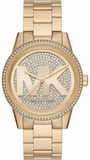  Shop Authentic Michael Kors Ritz Pave Crystals Gold Dial Gold Steel Strap Watch for Women - MK6862 - Luxxuri