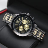  Shop Authentic Michael Kors Wren Chronograph Black Dial Two Tone Steel Strap Watch for Women - MK6978 - Luxxuri