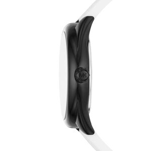  Shop Authentic Michael Kors Janelle Three Hand Black Dial White Rubber Strap Watch For Women - MK7137 - Luxxuri