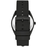  Shop Authentic Michael Kors Janelle Quartz Silver Dial Black Rubber Strap Watch For Women - MK7138 - Luxxuri