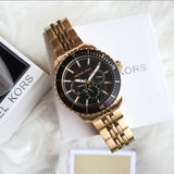  Shop Authentic Michael Kors Cunningham Multifunction Black Dial Gold Steel Strap Watch For Men - MK7154 - Luxxuri