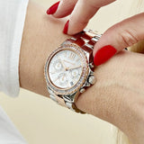  Shop Authentic Michael Kors Everest Chronograph White Dial Two Tone Steel Strap Watch For Women - MK7214 - Luxxuri