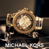  Shop Authentic Michael Kors Camille Chronograph Brown Dial Two Tone Steel Strap Watch For Women - MK7269 - Luxxuri