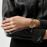  Shop Authentic Michael Kors Ritz Chronograph Rose Gold Dial Rose Gold Steel Strap Watch For Women - MK7302 - Luxxuri