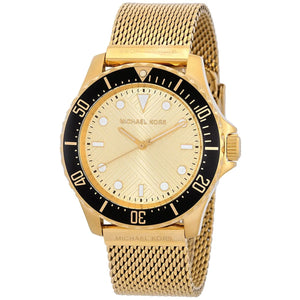  Shop Authentic Michael Kors Everest Chronograph Gold Dial Gold Mesh Strap Watch For Men - MK9083 - Luxxuri