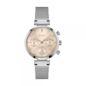  Shop Authentic Hugo Boss Flawless Pink Dial Silver Mesh Bracelet Watch for Women - 1502625 - Luxxuri