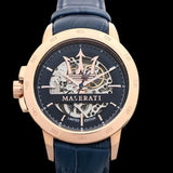  Shop Authentic Maserati Automatic Blue Dial Blue Leather Strap Watch For Men - R8821119005 - Luxxuri