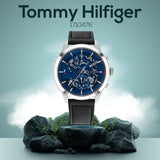  Shop Authentic Tommy Hilfiger Henry Chronograph Blue Dial Brown Leather Strap Watch For Men -1710476 - Luxxuri