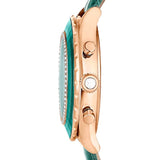  Shop Authentic Swarovski Octea Chrono Green Dial Green Leather Strap Watch for Women - 5672931 - Luxxuri