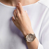  Shop Authentic Swarovski Octea Lux Chrono Grey Dial Grey Leather Strap Watch for Women - 5452495 - Luxxuri