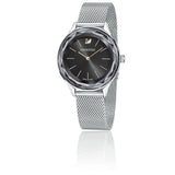  Shop Authentic Swarovski Octea Nova Black Dial Silver Mesh Bracelet Watch for Women - 5430420 - Luxxuri