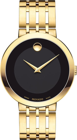  Shop Authentic Movado Esperanza Museum 39mm Black Dial Stainless Steel Watch For Men - 0607059 - Luxxuri