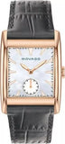 Movado Heritage Mother of Pearl White Dial Grey Leather Strap Watch For Women - 3650051